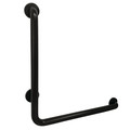 Made To Match 27-1/16" L, L-Shaped, 304 Stainless Steel, Grab Bar, Matte Black GBL1224CSR0
